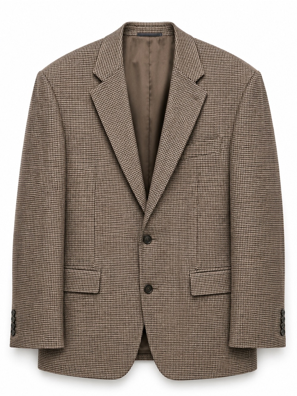 Oscar de la Renta Brown Houndstooth Sport Coat